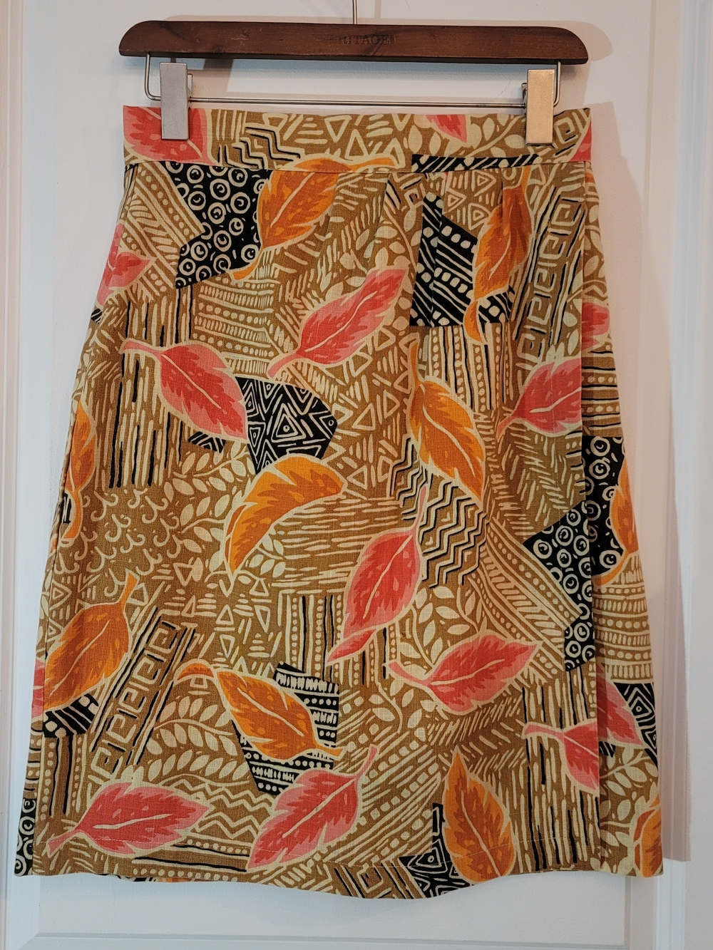 Jungle Print Faux Wrap Skirt